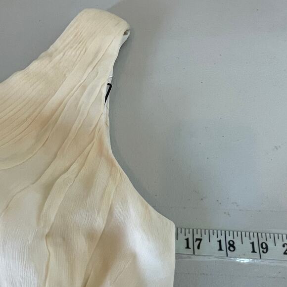 J. Crew Champain One Shoulder Mini Dress Lined 100% Silk Size 4 Petite NWT - Picture 12 of 14